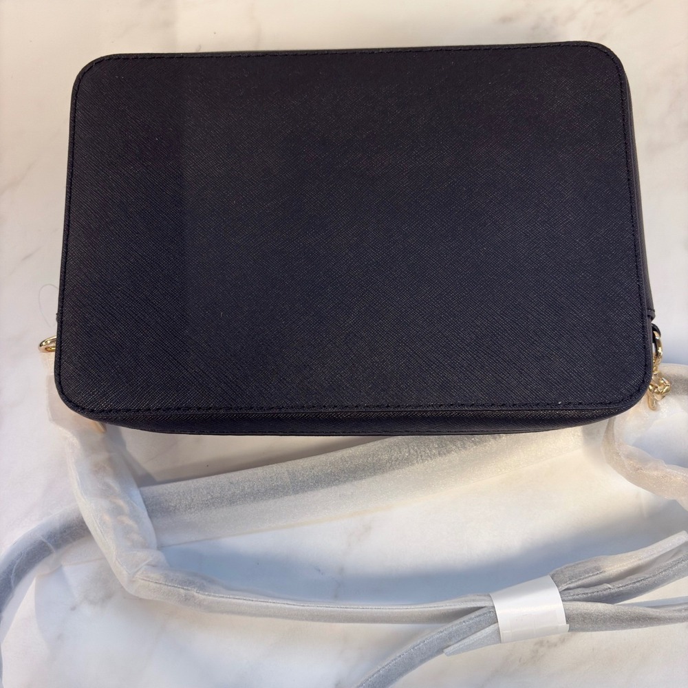 (NWT) Michael Kors Jet Set Large East West Crossbody Black Saffiano Leather - Picture 5 of 8